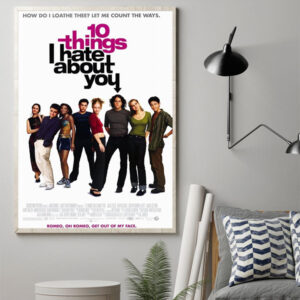 10 things i hate about you 1999 celebrating 25 years anniversary movie canvas poster 1