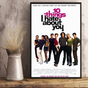 10 things i hate about you 1999 celebrating 25 years anniversary movie canvas poster
