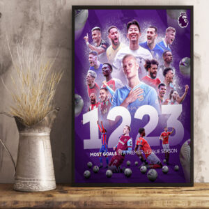 2023-24 has seen the most goals for a single season in Premier League history 1223 Goals Poster Canvas Art Print