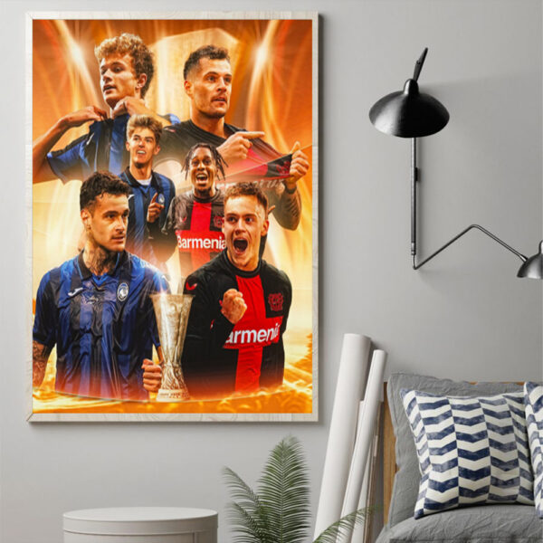 Atalanta vs Bayer Leverkusen Football In The Europa League Final Clash Official Poster Canvas