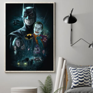 Batman (1989) Celebrating 30 Years Anniversary Movie Poster Art Prints Canvas Poster