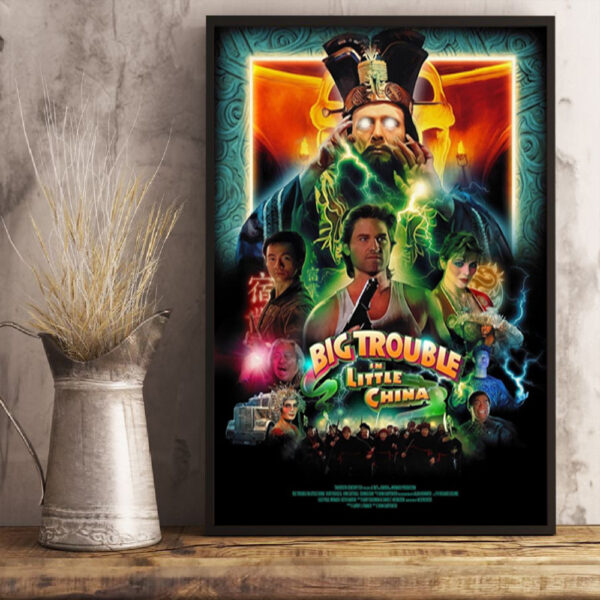 Big Trouble In Little China 1986 Celebrating 38 Years of Adventure Poster Canvas