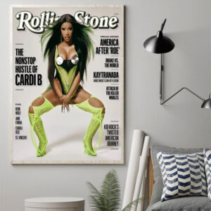 cardi b graces the cover of rolling stone magazine art prints and canvas posters 1