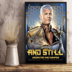 cody rhodes undisputed wwe champion king and queen of the ring 2024 poster canvas art print