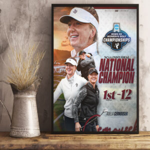 congrats adela cernousek chapion 2024 di womens golf championship become the first individual national champ poster canvas art print