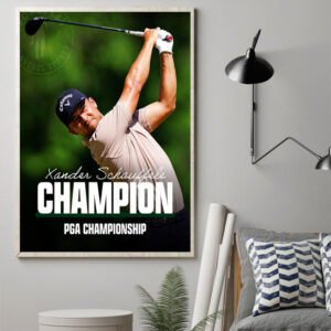 congrats xander schauffele champion pga championship golf 2024 poster canvas art print 1