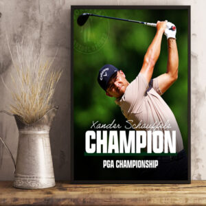 congrats xander schauffele champion pga championship golf 2024 poster canvas art print