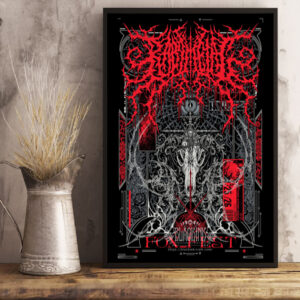crimson rule tee of babymetal japan blackink fox fest poster canvas art print