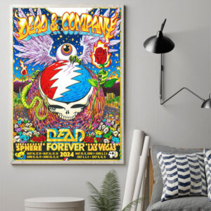 dead and company dead forever sphere las vegas 2024 schedule lists art prints and canvas posters 1