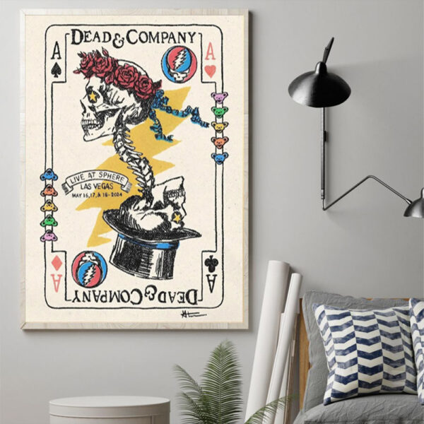 Dead And Company Limited Cards Live At Sphere Las Vegas May 16-17-18 2024 Grateful Dead Art Prints and Canvas Posters