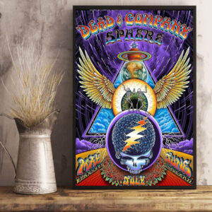 dead and company sphere may june july 2024 schedule lists art prints and canvas posters