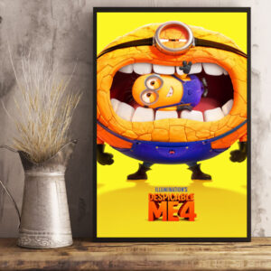 despicable me 4 official movie poster canvas