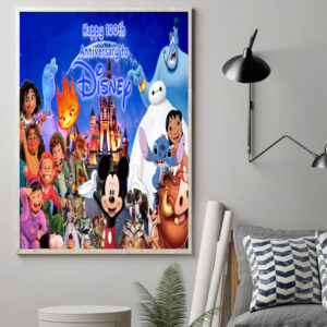 Disney 100 Year of Wonder Anniversary Art Prints and Canvas Posters