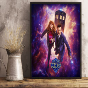 doctor who 60th anniversary tardis through time canvas poster