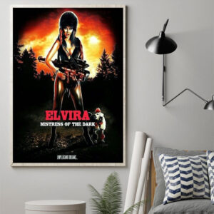 elvira mistress of the dark 1988 celebrating 36 years of campy horror fun poster canvas 1