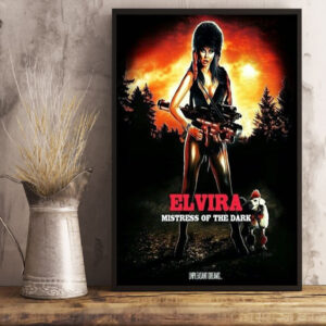 Elvira: Mistress of the Dark 1988: Celebrating 36 Years of Campy Horror Fun Poster Canvas