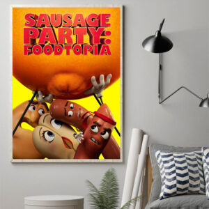 feast for the eyes sausage party foodtopia official poster canvas 1