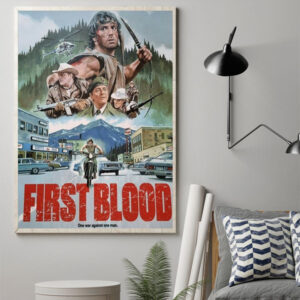 first blood 1982 celebrating 42 years of action poster canvas 1
