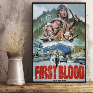 first blood 1982 celebrating 42 years of action poster canvas