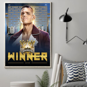 gunther winner wwe king and queen of the ring 2024 after defeats randy orton poster canvas art print 1