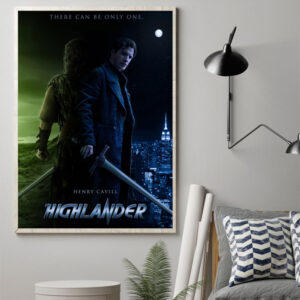 highlander 2026 british actor henry cavill there can be only one movie poster art prints canvas poster 1