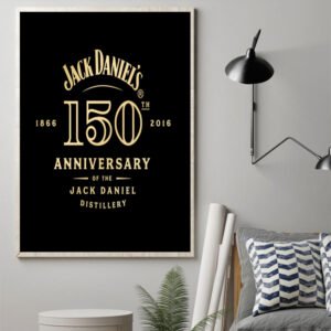 Jack Daniels 150th Anniversary Poster Canvas Art Print