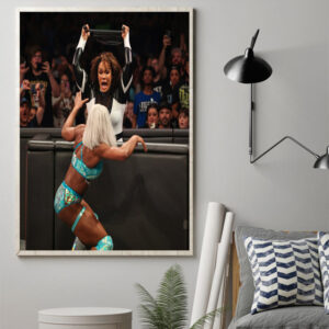 Jade Cargill vs Nia Jax Queen of the Ring Quarter Final WWE Smackdown Poster Canvas Art Print