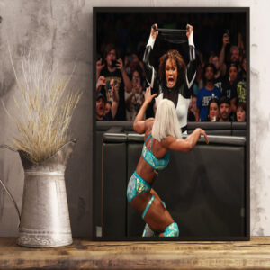jade cargill vs nia jax queen of the ring quarter final wwe smackdown poster canvas art print