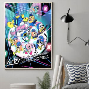 Kirby 30th Anniversary Poster Canvas Art Print