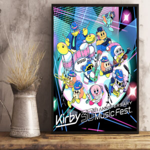 kirby 30th anniversary poster canvas art print