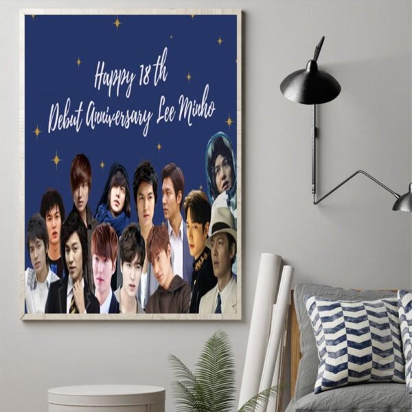 Lee Min Ho’s 18th Debut Anniversary Celebration Official Poster Canvas