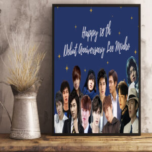 lee min hos 18th debut anniversary celebration official poster canvas