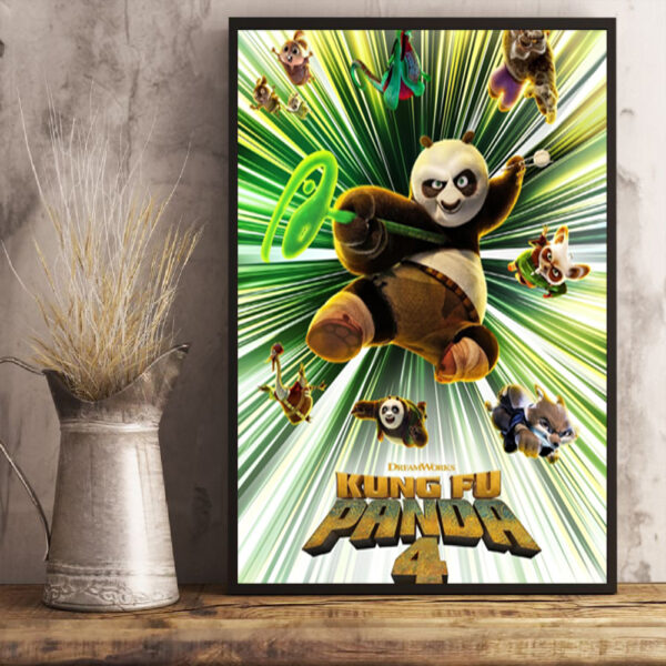 Legendary Adventures Kung Fu Panda 4 Official Movie Poster Canvas