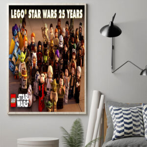 lego star wars 25th anniversary limited edition character collage canvas print 1
