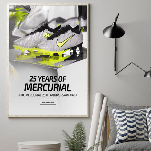 Limited Edition Nike Mercurial 25th Anniversary Poster Canvas Art Print