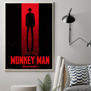 monkey man 2024 movie poster art prints canvas poster 1