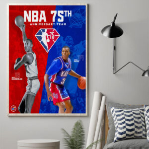 NBA 75th Anniversary Team Poster Canvas Art Print
