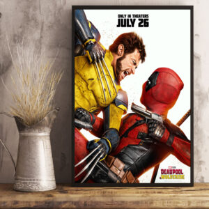 New Poster For Deadpool And Wolverine Peak incoming In Theaters On July 26 Poster Canvas Art Print