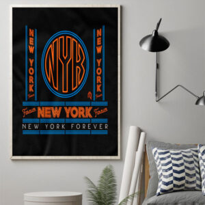 new york knicks athlete logo new york forever poster canvas art print 1