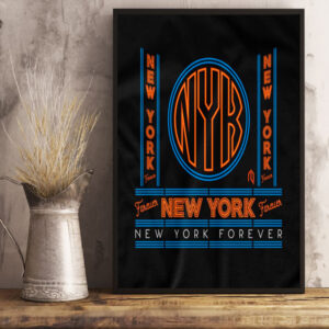 New York Knicks Athlete Logo New York Forever Poster Canvas Art Print