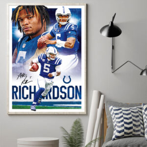 nfl indianapolis colts anthony richardson 24 poster canvas art print 1