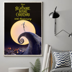 nightmare before christmas 30th anniversary poster canvas art print 1