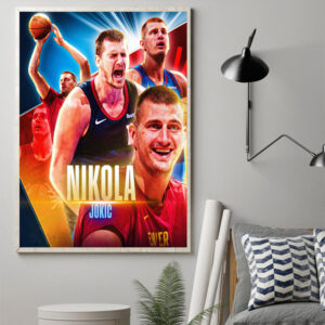 nikola jokic a serbs journey to nba greatness and denvers triumph poster canvas 1