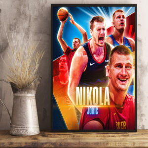 nikola jokic a serbs journey to nba greatness and denvers triumph poster canvas