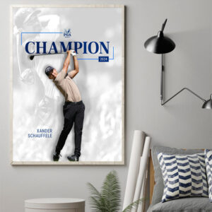 official golfer xander schauffele champion pga championship 2024 poster canvas art print 1