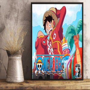 one piece 25th anniversary straw hat monkey d luffy poster canvas