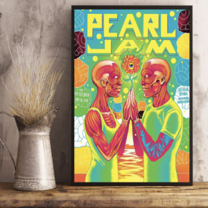 pearl jam with deep sea diver night 1 at mgm grand garden arena on may 18th in las vegas nevada las vegas poster canvas art print