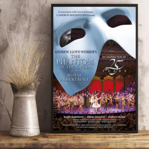 phantom of the opera 25th anniversary masquerade ball canvas poster