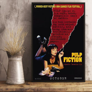 Pulp Fiction 30th Anniversary 1994-2024 Poster Canvas Art Print