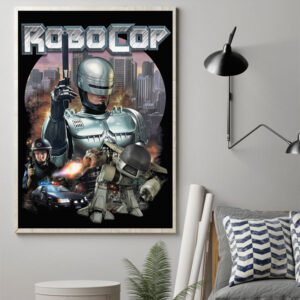 Robocop 1987 Celebrating 37 Years of Cybernetic Justice Poster Canvas